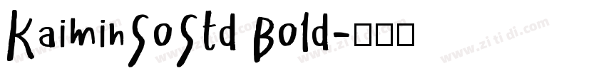 KaiminSoStd Bold字体转换